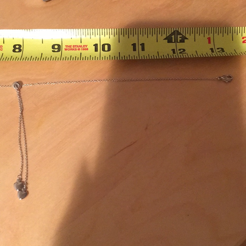 Sterling Silver Adjustable Heart choker necklace - Picture 4 of 5
